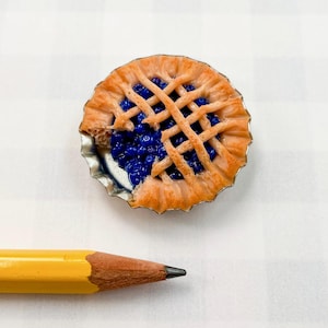 Miniature Blueberry Pie Magnet