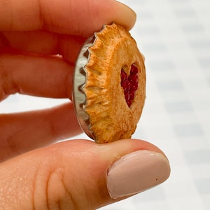 Miniature Cherry Heart Pie Magnet image 6