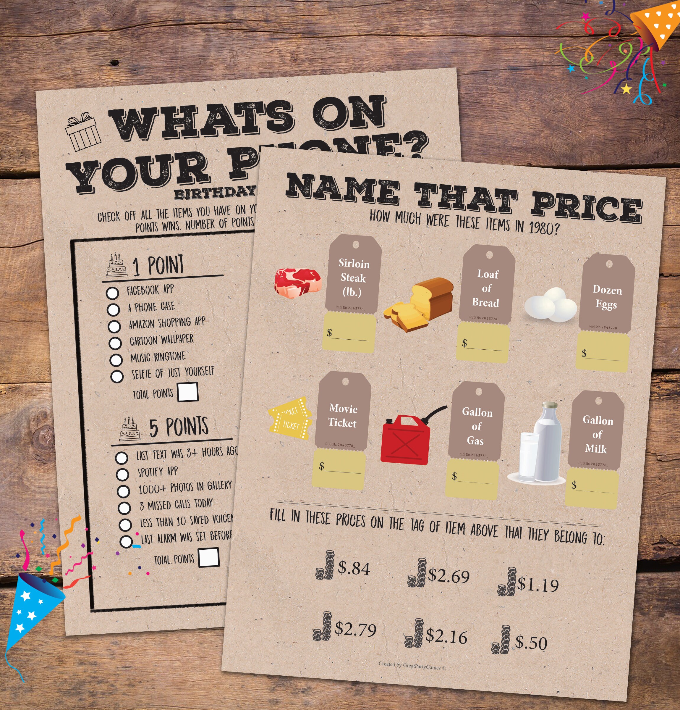 1980 Birthday Party Games 40th Party Trivia Games Born in | Etsy