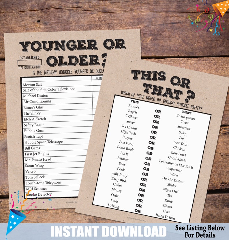 70th birthday party games 1950 party trivia games born in etsy