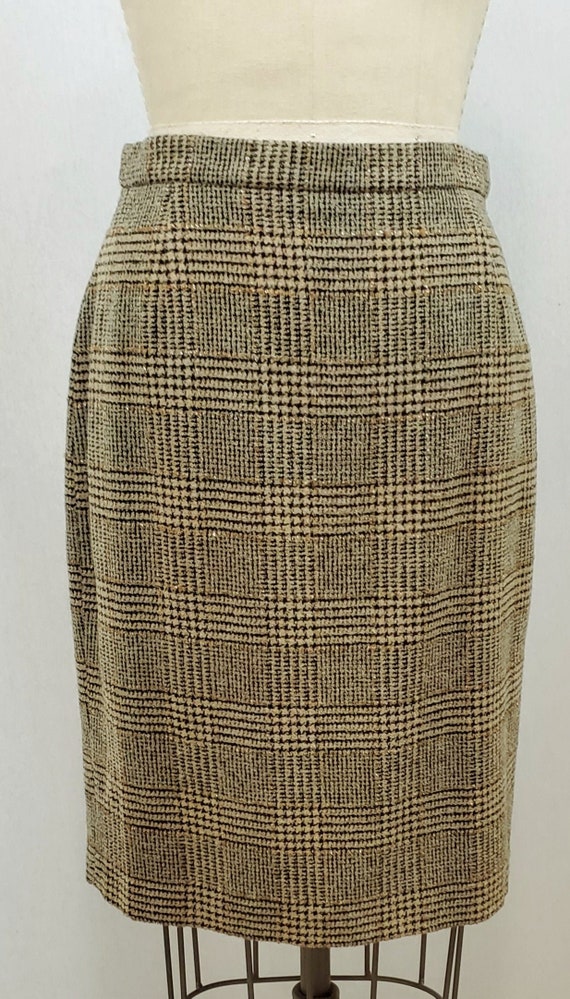 Vintage Escada Women's Prince of Wales Plaid Pencil Skirt | Etsy