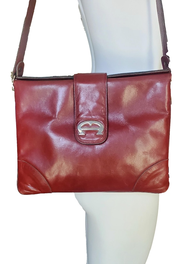 Vintage Etienne Aigner Brown Leather Shoulder Bag - image 1