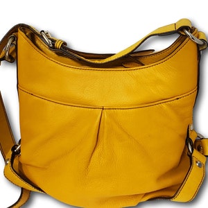 Vintage Etienne Aigner Yellow Leather Shoulder Bag