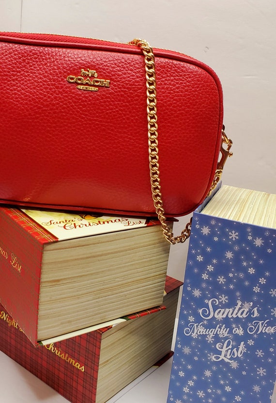 COACH Pre-Loved Red Leather Crossbody Bag
