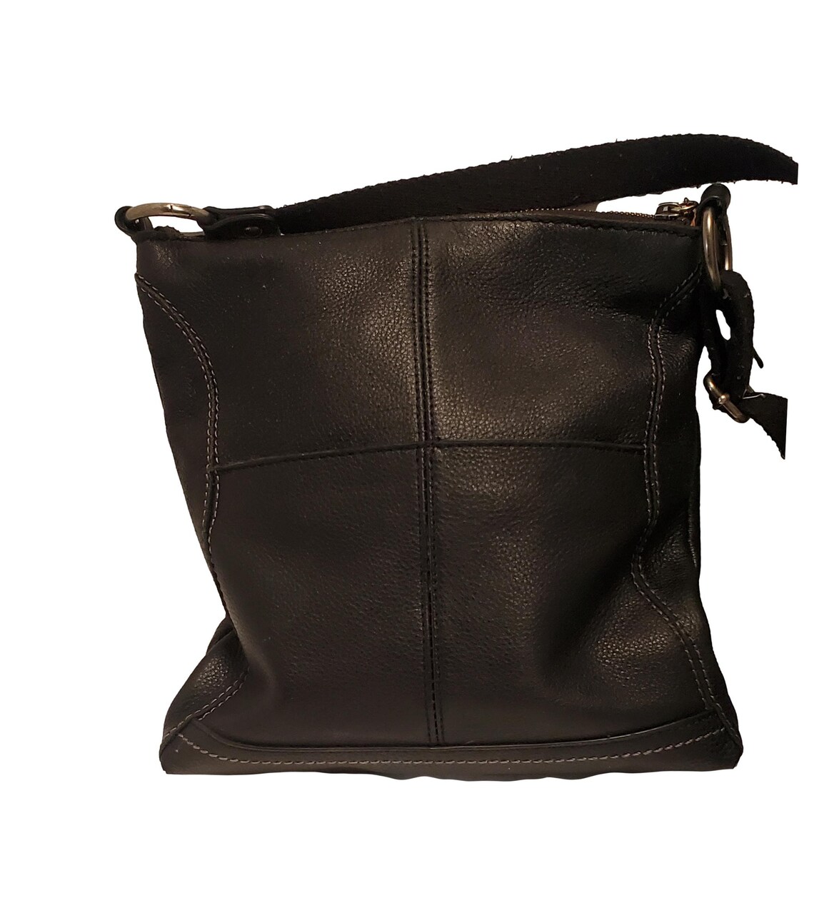 Vintage the SAK Black Leather Crossbody Bag Etsy