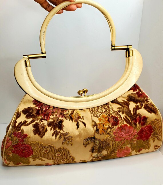 Vintage ROSENFELD Tapestry Handbag 1950's