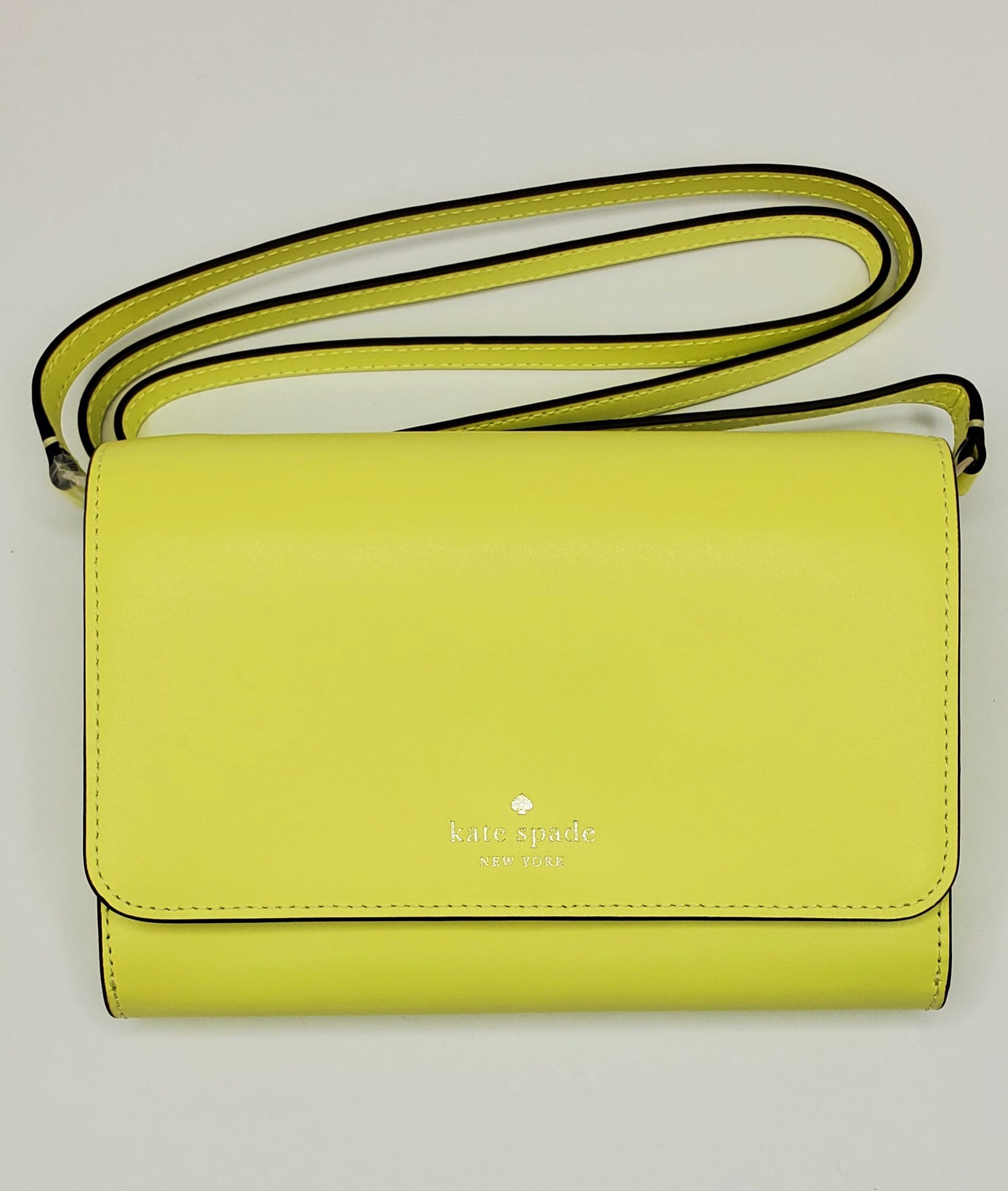 Vintage Kate Spade Citrus Lemon Yellow Leather Crossbody Bag Etsy