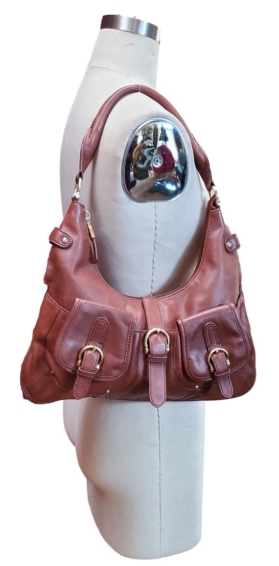 Ceinture En Cuir Vintage TALBOTS Marron - Taille L, Boucle Laiton, Style équestre