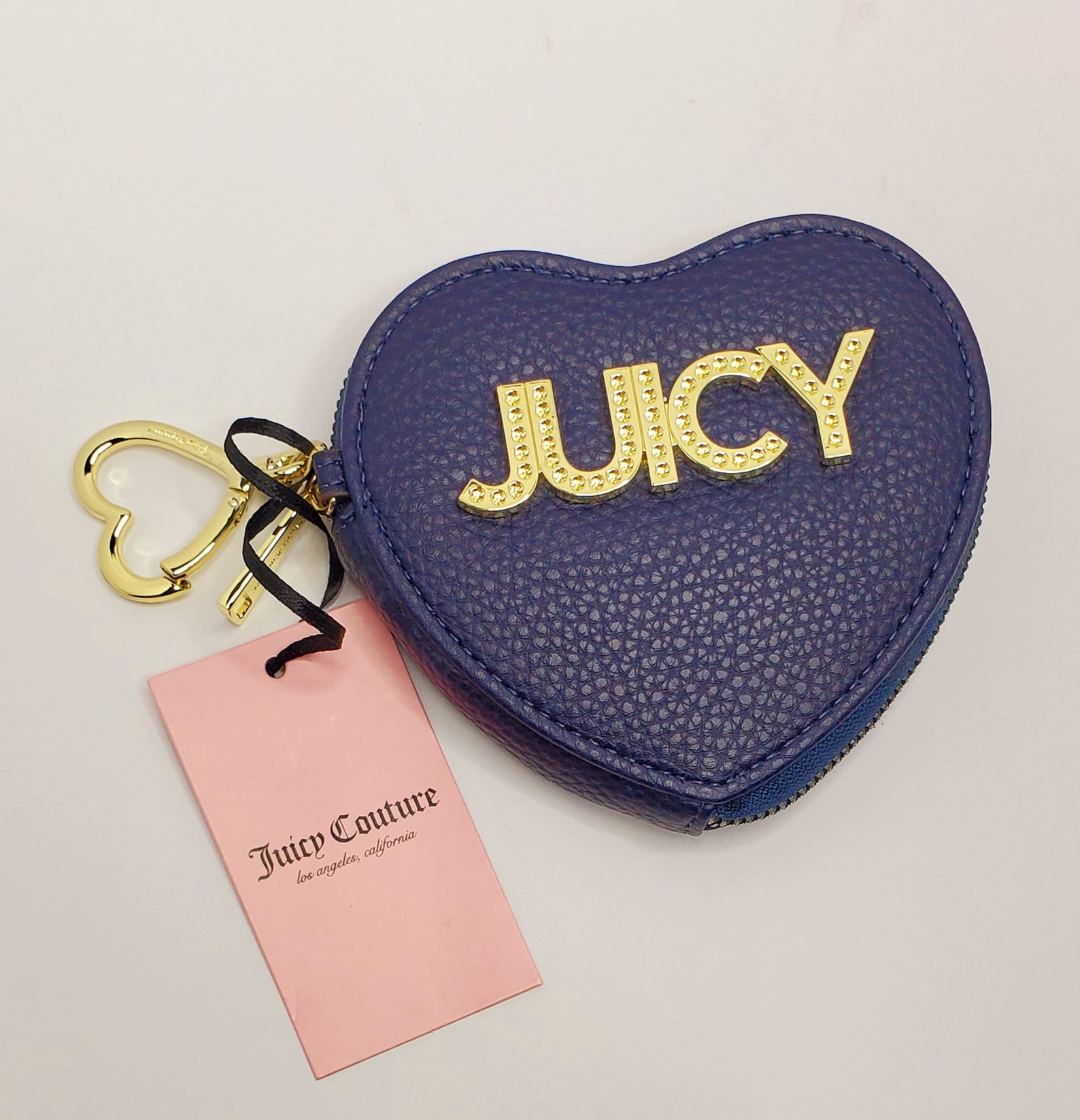 JUICY COUTURE Blue Heart Shape Coin Purse NWT | Etsy