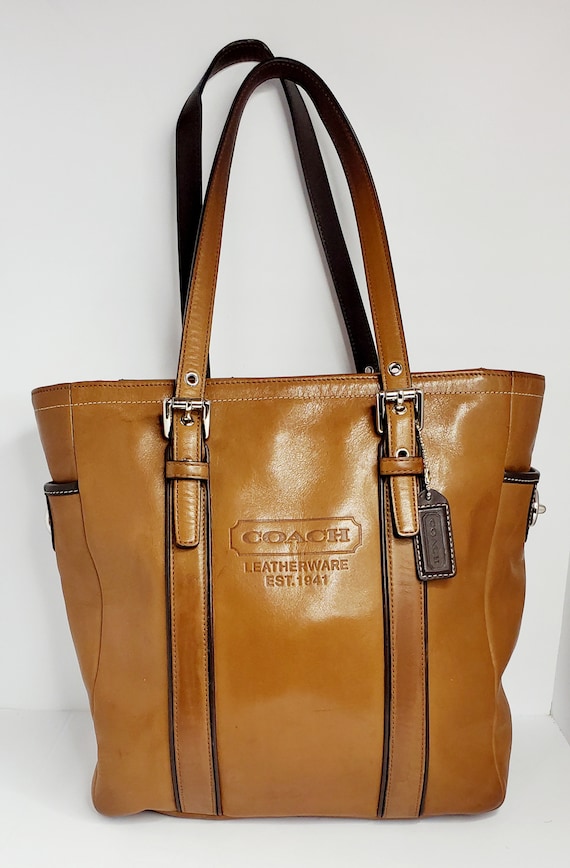 COACH 1941 Hampton Brown Leather Vintage Tote Bag