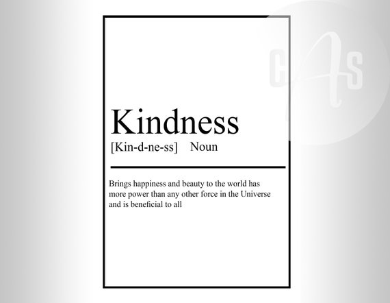 Be Kind Dictionary Print 