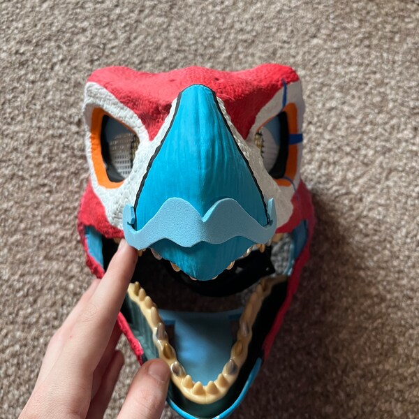 Parrot inspired dino mask (All sales final)