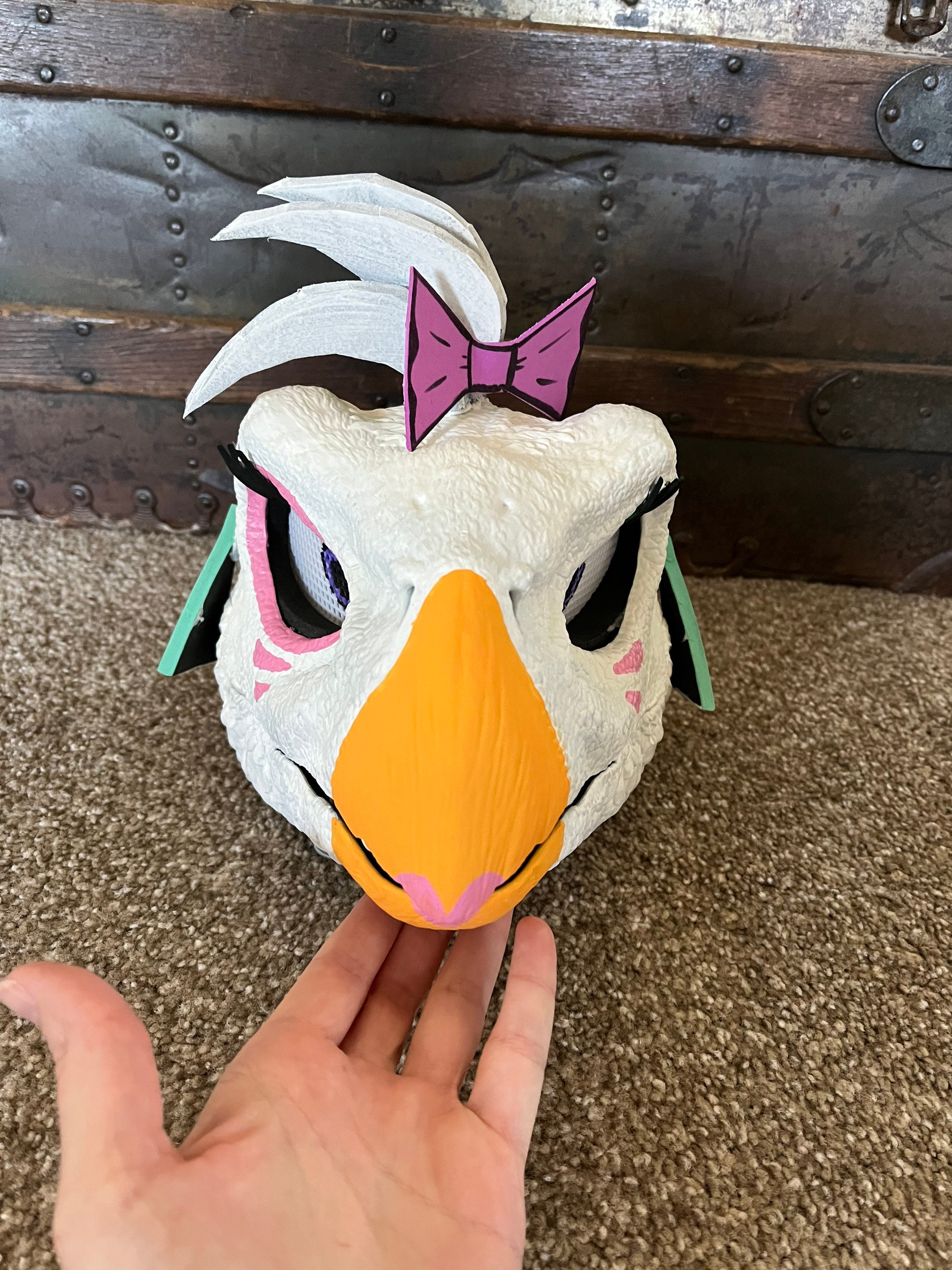 How to make a Chica Mask using Paper - DIY FNAF Mask 