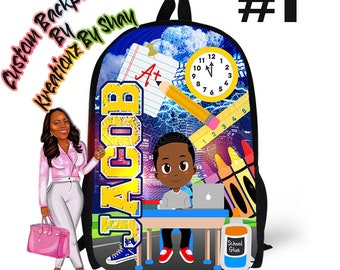Personalized Backpack Jacob School Boy Backpack - Custom Backpack for Kids -Book Bag