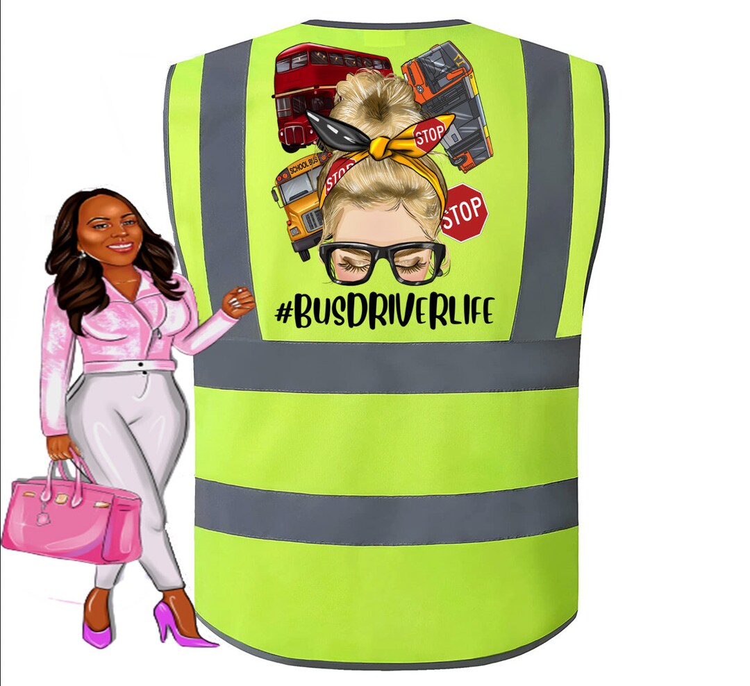 Bus Driver Life Vest, Bus Driver Reflector Safety Vest Etsy
