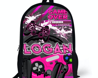 Personalized Backpack Gamer Backpack - Custom Backpack for Kids -Book Bag