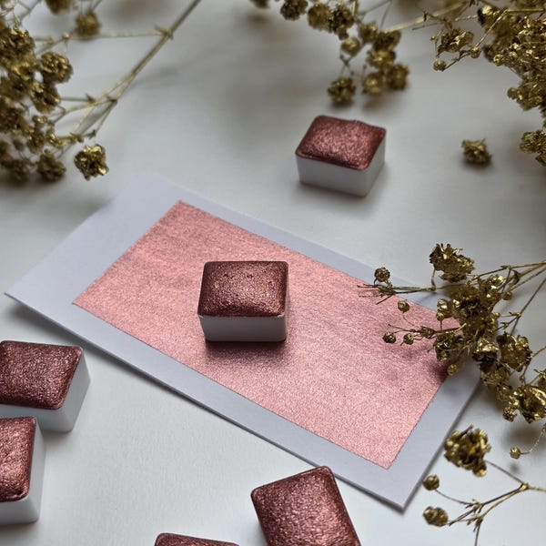 Metal bruñido • acuarela brillante • hecho a mano • Colección Luminous Metals