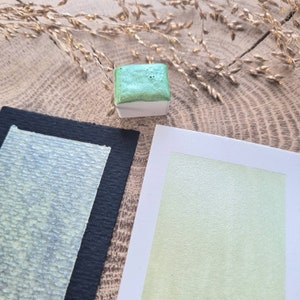 Fresh Grass • handmade watercolor paint • half pan