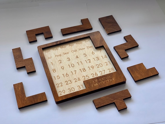 Custom Daily Calendar Puzzle for Coffee Tables, Family Rooms, Gift for Him,  Gift for Her, Students, Office Toy, Game Room - Etsy