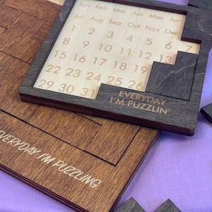Big Custom Daily Calendar Puzzle