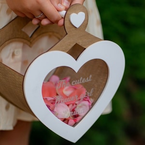 Personalized wedding Flower girl basket, Bucket for petals or confetti