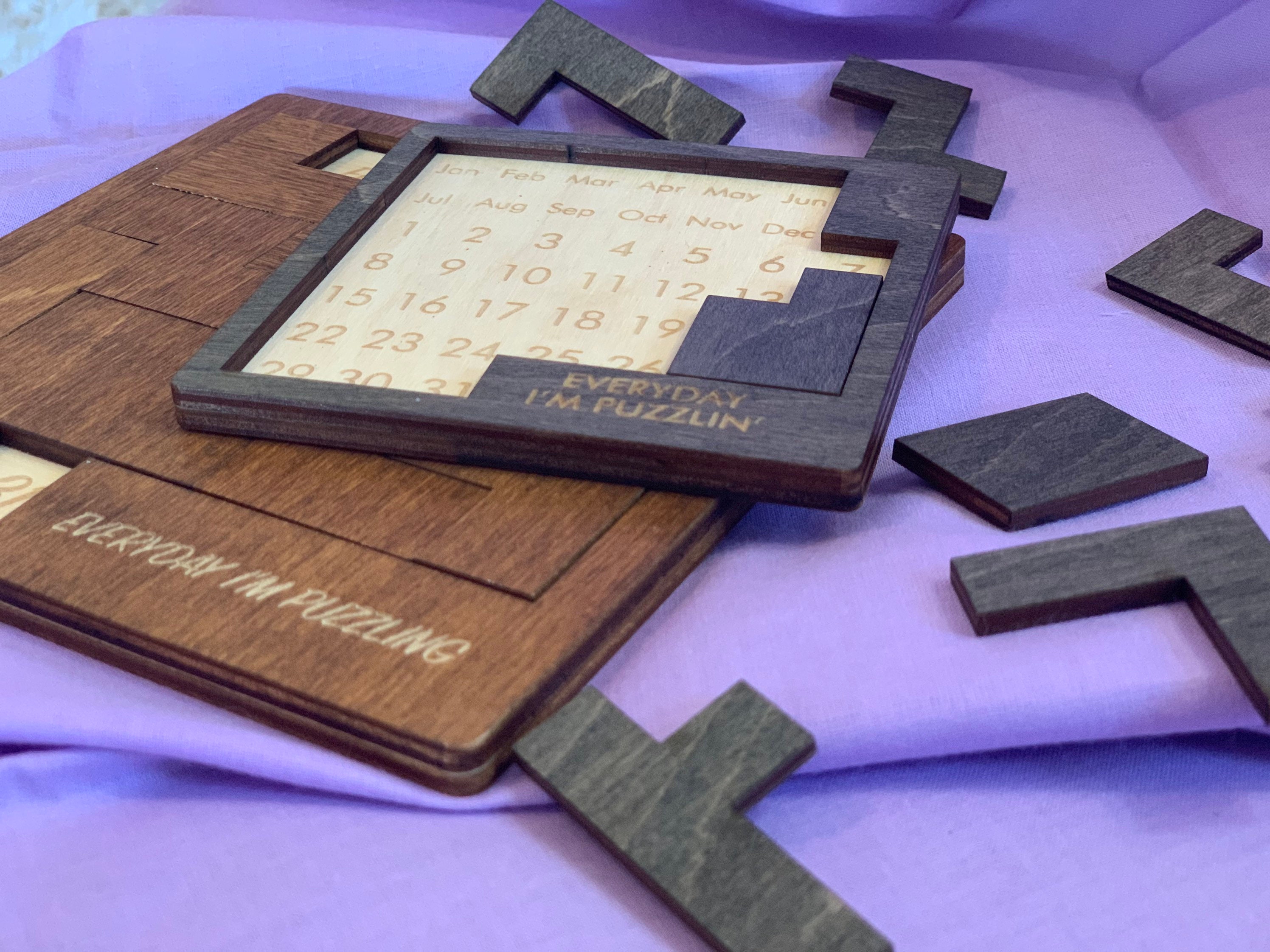 Daily Calendar Puzzle for Coffee Tables, Family Rooms, Gift for him, gift for her, Students, Office Toy, Game Room