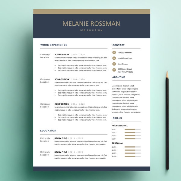 Resume Template Word, CV Template, Cover Letter, Sample Resume, Professional and Creative Resume, CV Template Word, Modern Resume, Download