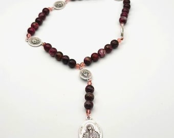 Rubellite Chaplet of the Five Wounds