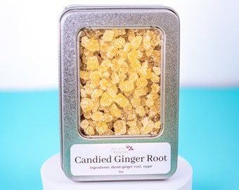 Candied Ginger Root, 5oz | Sulfite Free | Nausea | Digestive Aid | Pregnancy