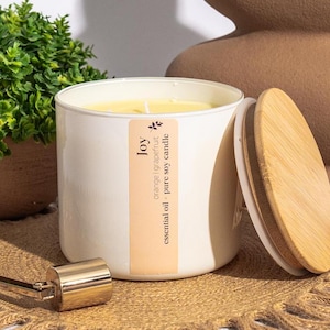 Joy Essential Oil Candle: Orange & Grapefruit, 16oz Soy Wax