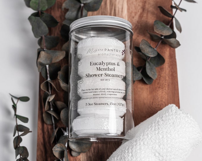 Shower Steamers Menthol & Eucalyptus Set of 5 Handcrafted Essential Oil Steamers Etsy