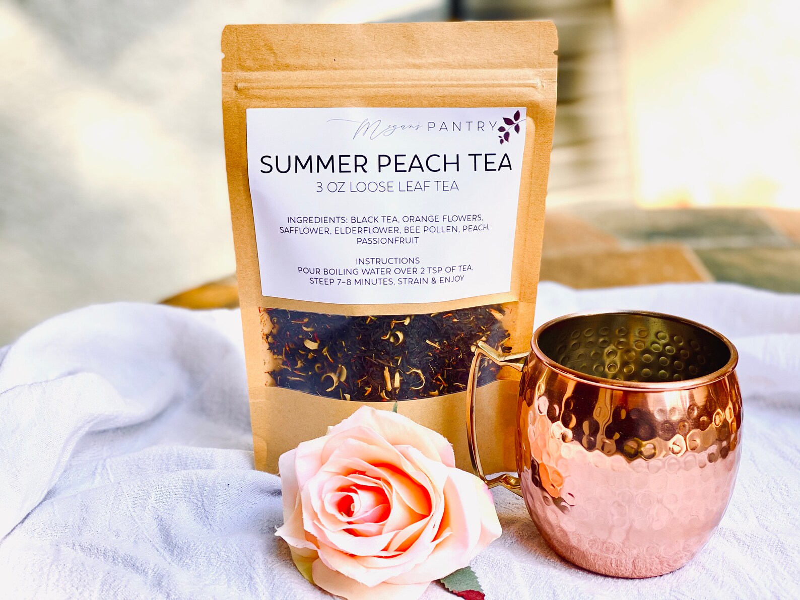 Summer Peach Tea Peach Tea Bags Summer Fruit Tea Sun Tea Etsy