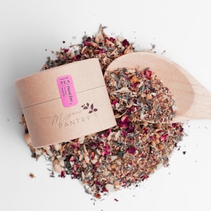 Floral Zen Herbal Tea | Lavender Chamomile Rose Blend | Caffeine-Free Wellness Tea | Green Rooibos Floral Gift | Megan’s Pantry