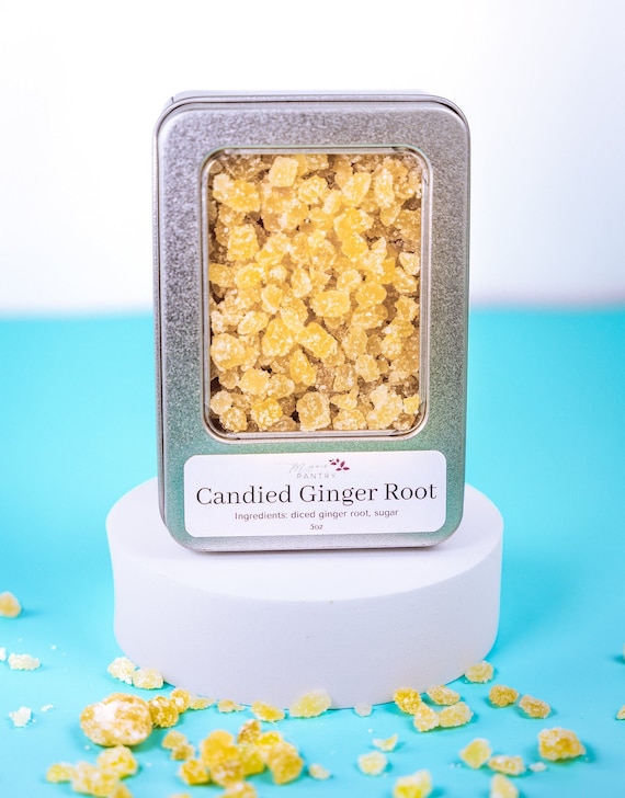 Candied Ginger Root, 5oz | Sulfite Free | Nausea | Digestive Aid | Pregnancy