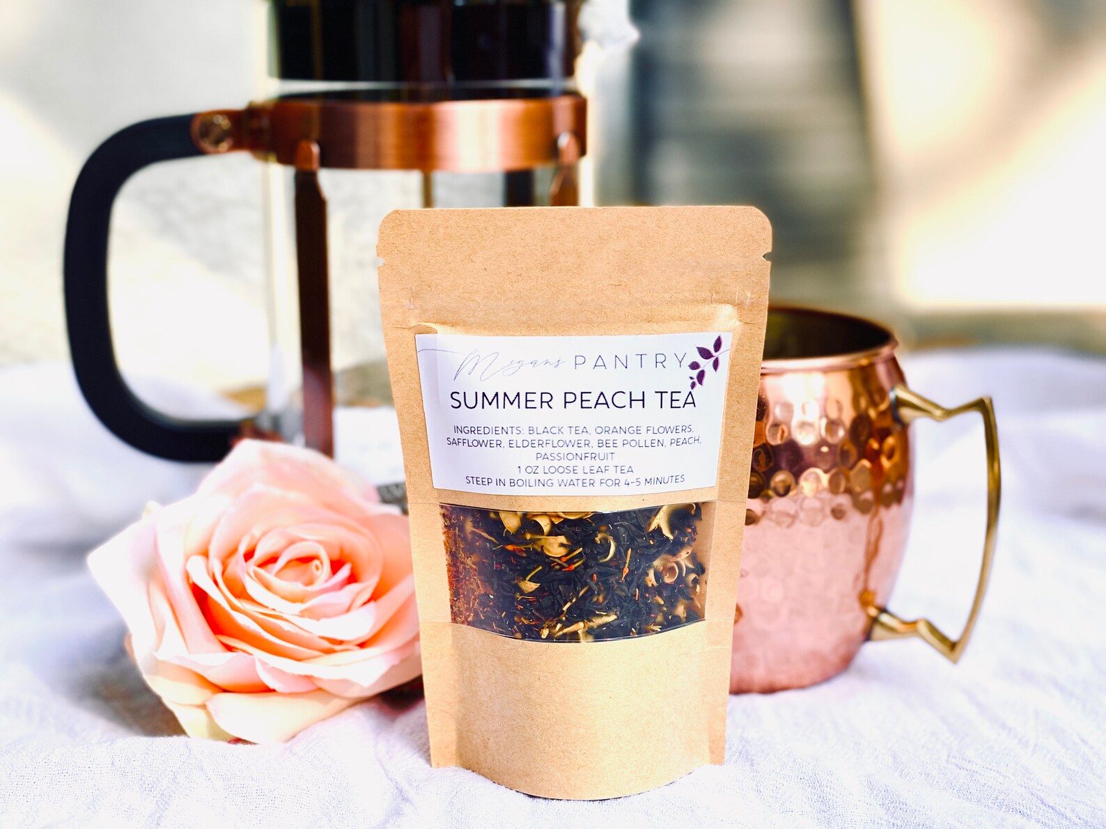 Summer Peach Tea Peach Tea Bags Summer Fruit Tea Sun Tea Etsy