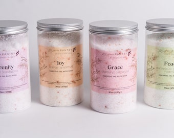 Spa Bath Soak, 30 oz | Aromatherapy Bath Salt | Essential Oil Bath | Bath Salt Gift | Clean Bath Salts