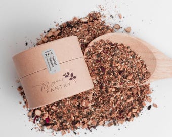 Herbal Heaven Tea | Caffeine-Free Wellness Blend | Lemon Ginger Rooibos Tea | Support Herbal Tea | Small Batch | Megan’s Pantry