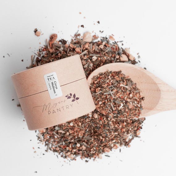 Citrus Wellness Herbal Tea | Caffeine-Free Tea | Support Blend | Lemon Ginger Rooibos | Small Batch Artisan Tea | Megan’s Pantry