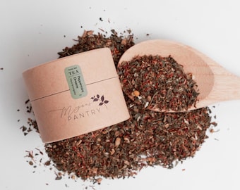 Peppermint Dreams Herbal Tea | Vanilla Mint Rooibos Blend | Caffeine-Free Holiday Tea | Relaxing Loose Leaf Gift | Megan’s Pantry