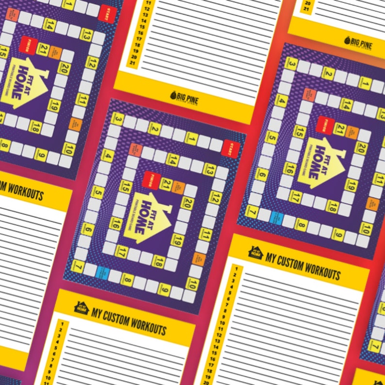 Fit at Home Board Game fun and Physical Exercise for Everyone Etsy