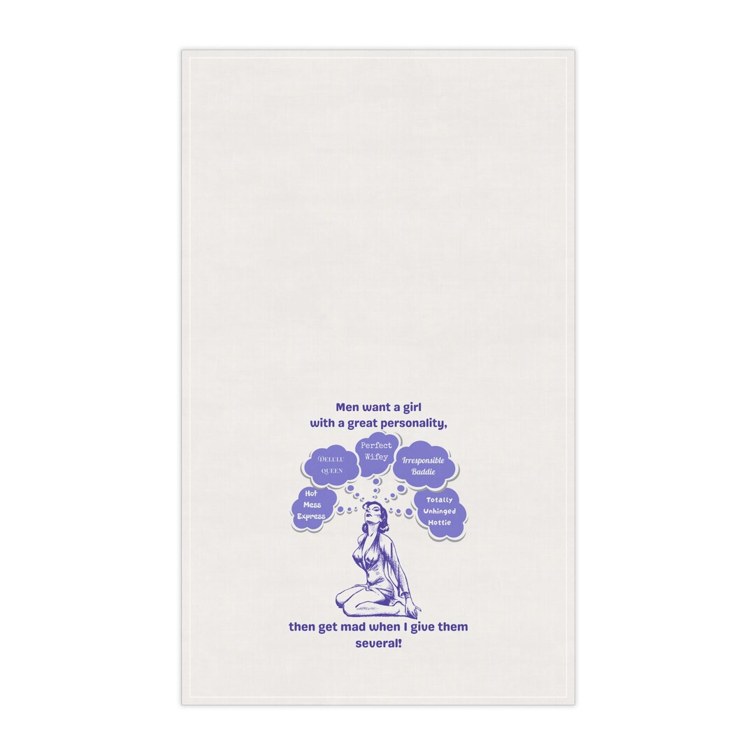 Whimsical Personality Tea Towels, Fun Decor, Gift for Her, Eco-friendly ...