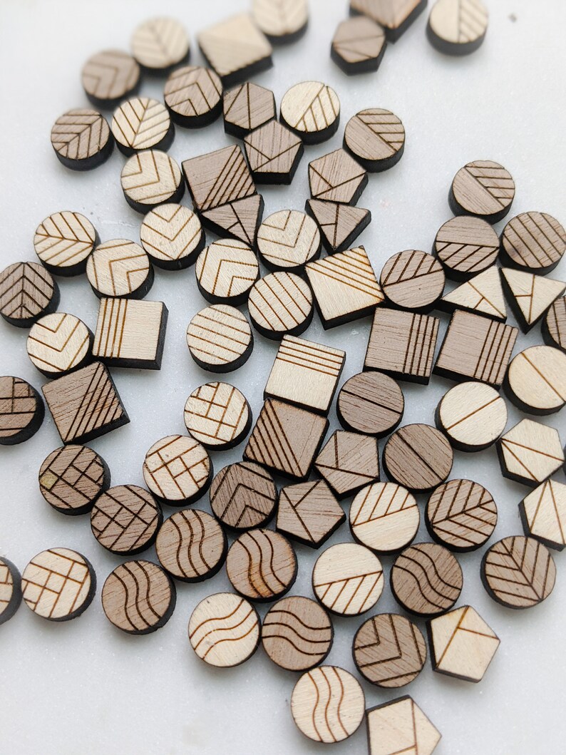 10mm Wood Stud Earring Pieces / Stud Earring Makings / Etsy