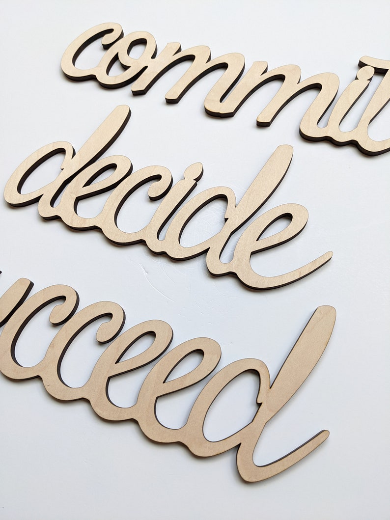 Satisfy Fontsmall Custom Wood Words / Laser Cut Words / DIY Etsy