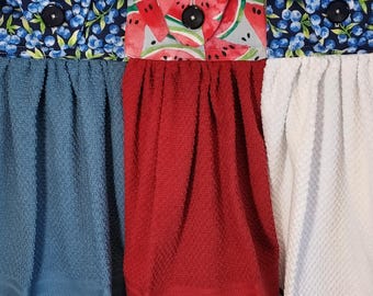 Hanging Tea Towels, Never Drop a Hand Towel Again, Save on Paper Towels.