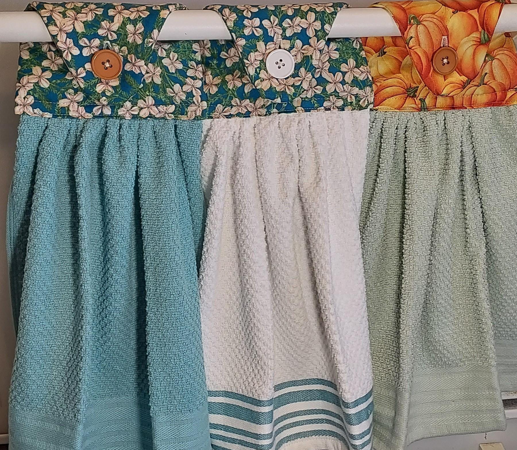 NEW PATTERNS Hanging Tea Towels, Never Drop a Hand Towel Again, Save on Paper Towels!