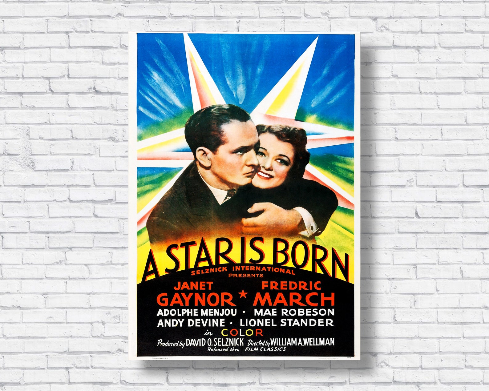 A Star Is Born 1937 Film Movie Poster Art Print Etsy