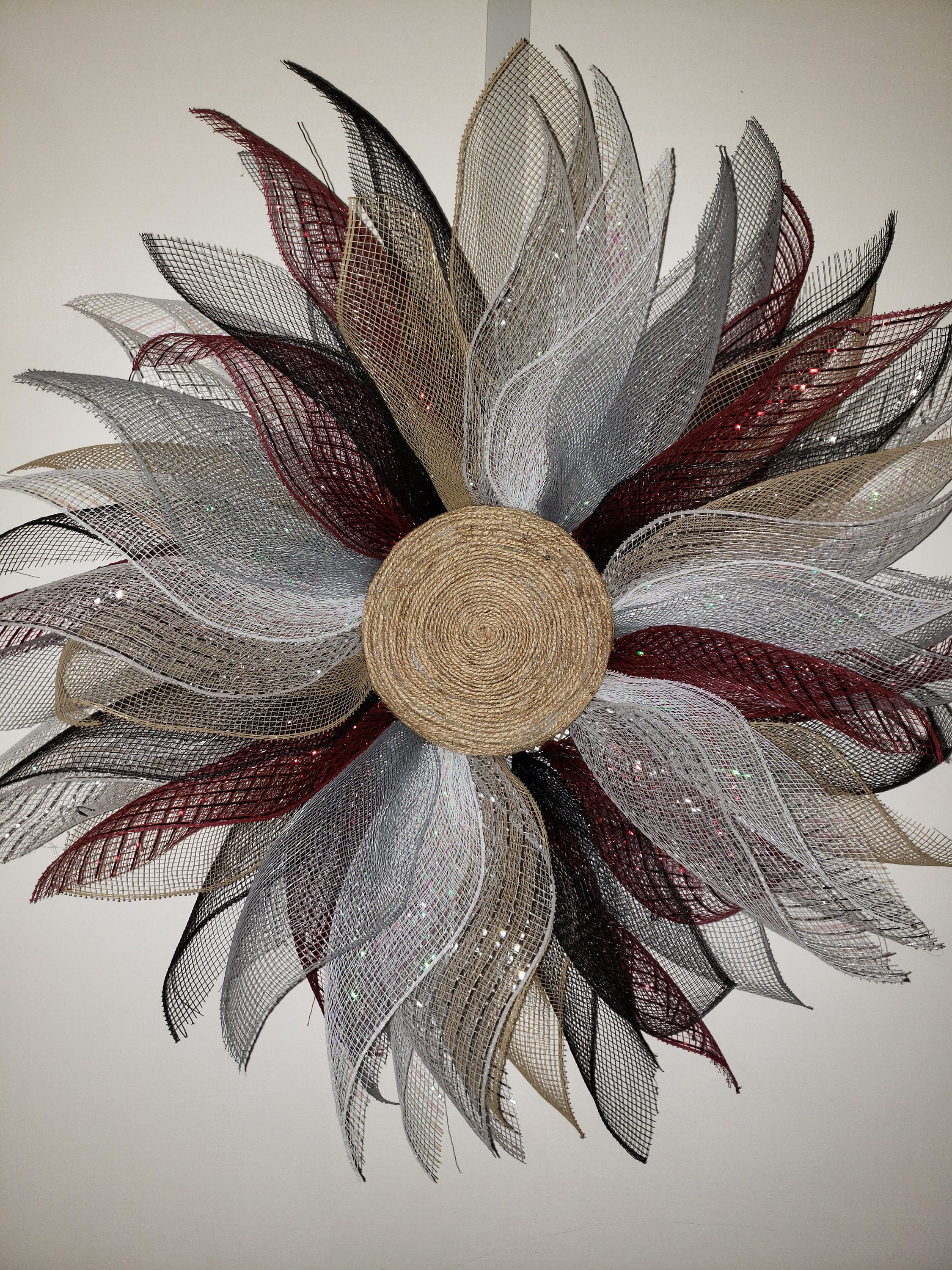 Deco mesh flower Etsy