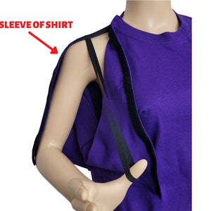 Unisex Rotary-Cuff T-Shirt Velcro or Snap Shoulder Replacement Wear For Recovery Open shoulder only image 1