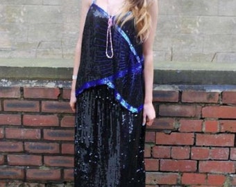 1920s style Gatsby / Flapper party sequin top and skirt
