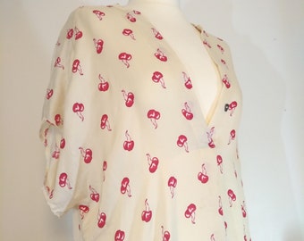 Cherry print designer dress